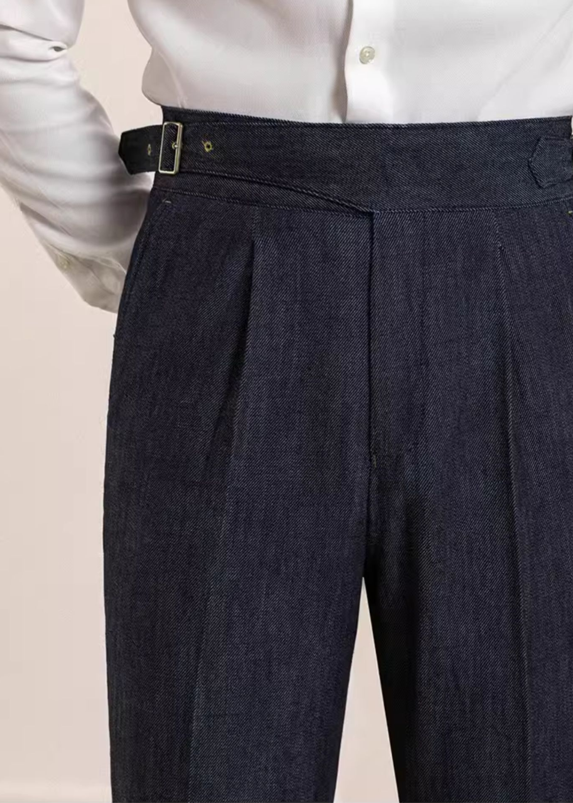 Double pleat straight Jeans